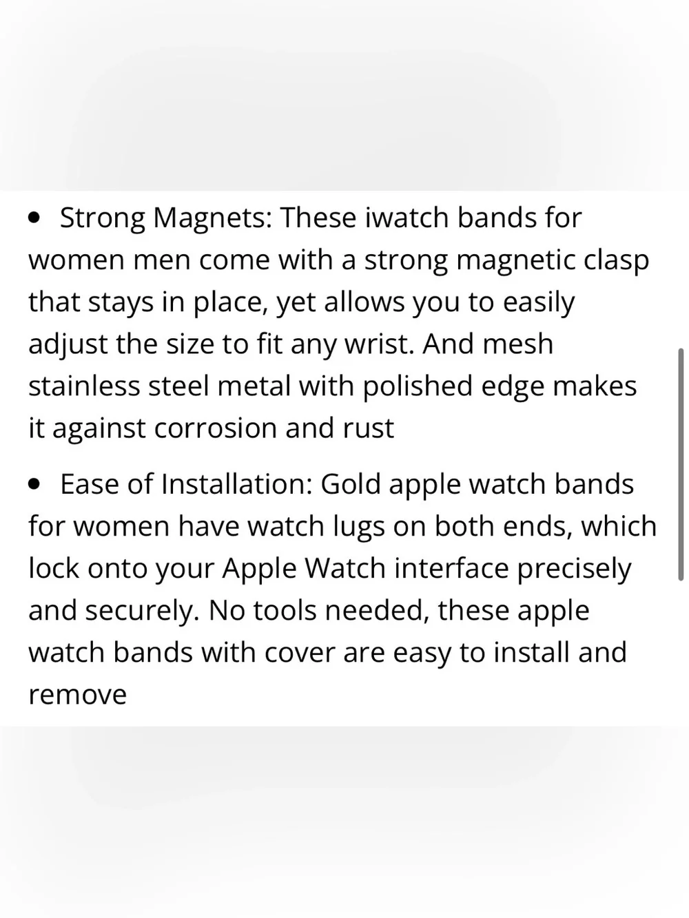 Smartwatch Magnetic Band GOLD MESH (MEN/WOMEN)